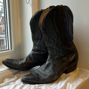 Boulet Black Cowboy Boots